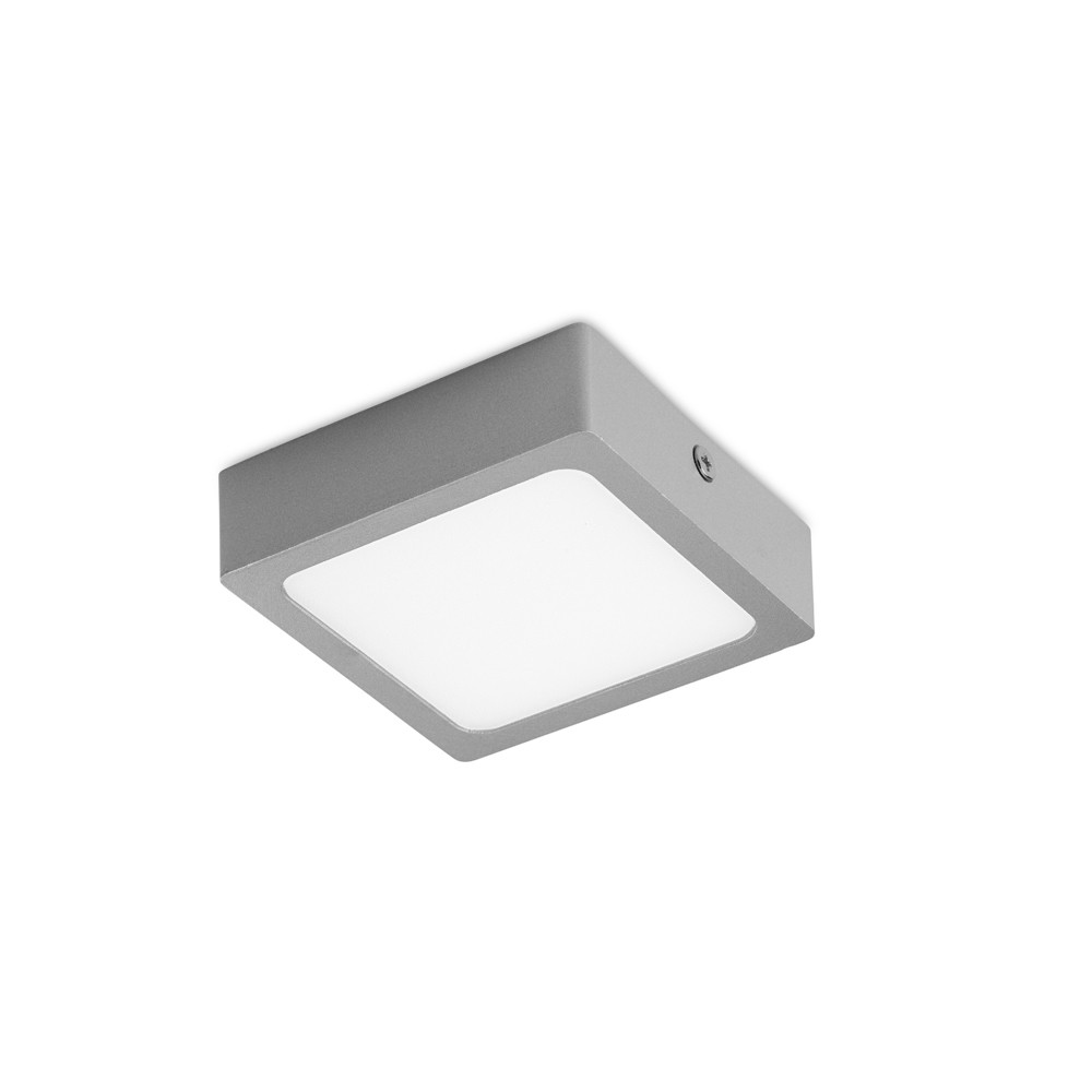 Downlight LED Kaju 8W 4200K 680 Lm Cuadrado Gris