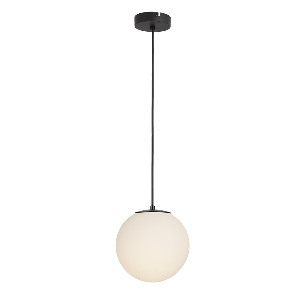 Lámpara colgante Boston Negro Opal 1xE14