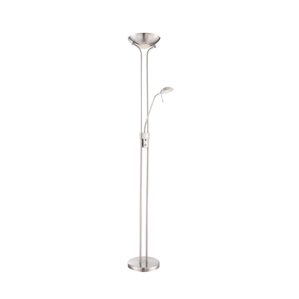 Lámpara de pie LED Lampa níquel Lampa LED Floor Lamp 18W+5W 3000K